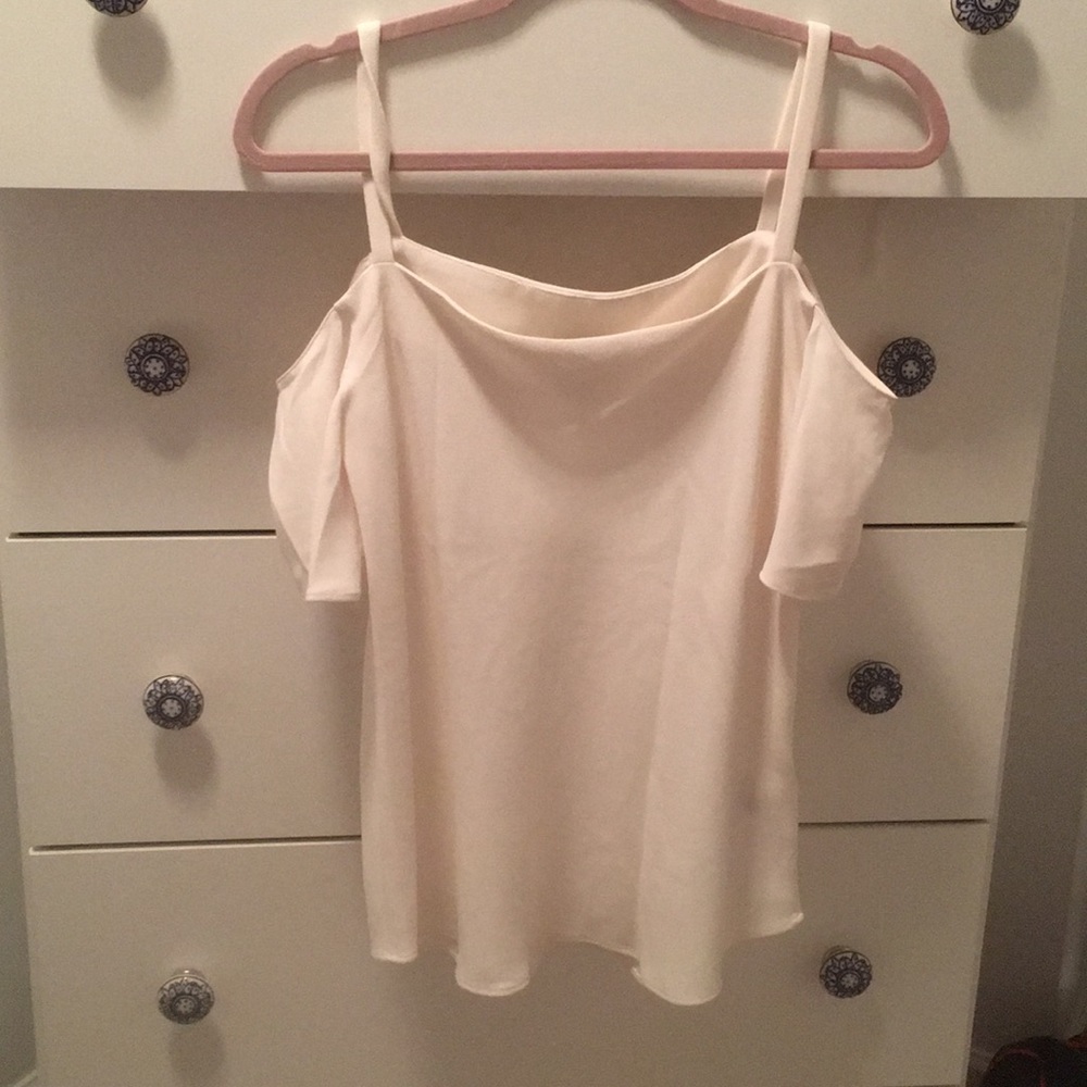 Ann Taylor Off the shoulder white blouse